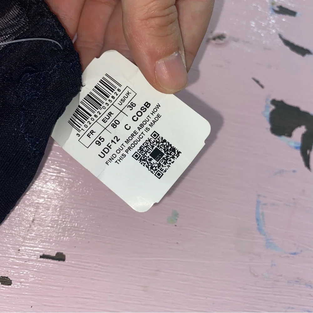 NWT $289 Aubade Amour Precieux Plunge Bra Cosmic Blue 36C Without Necklace New - Picture 16 of 16